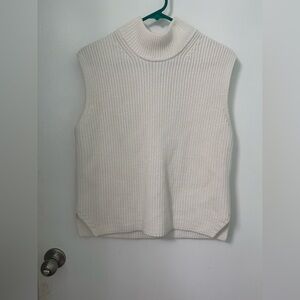 Abercrombie & Fitch Cream Sleeveless Sweater